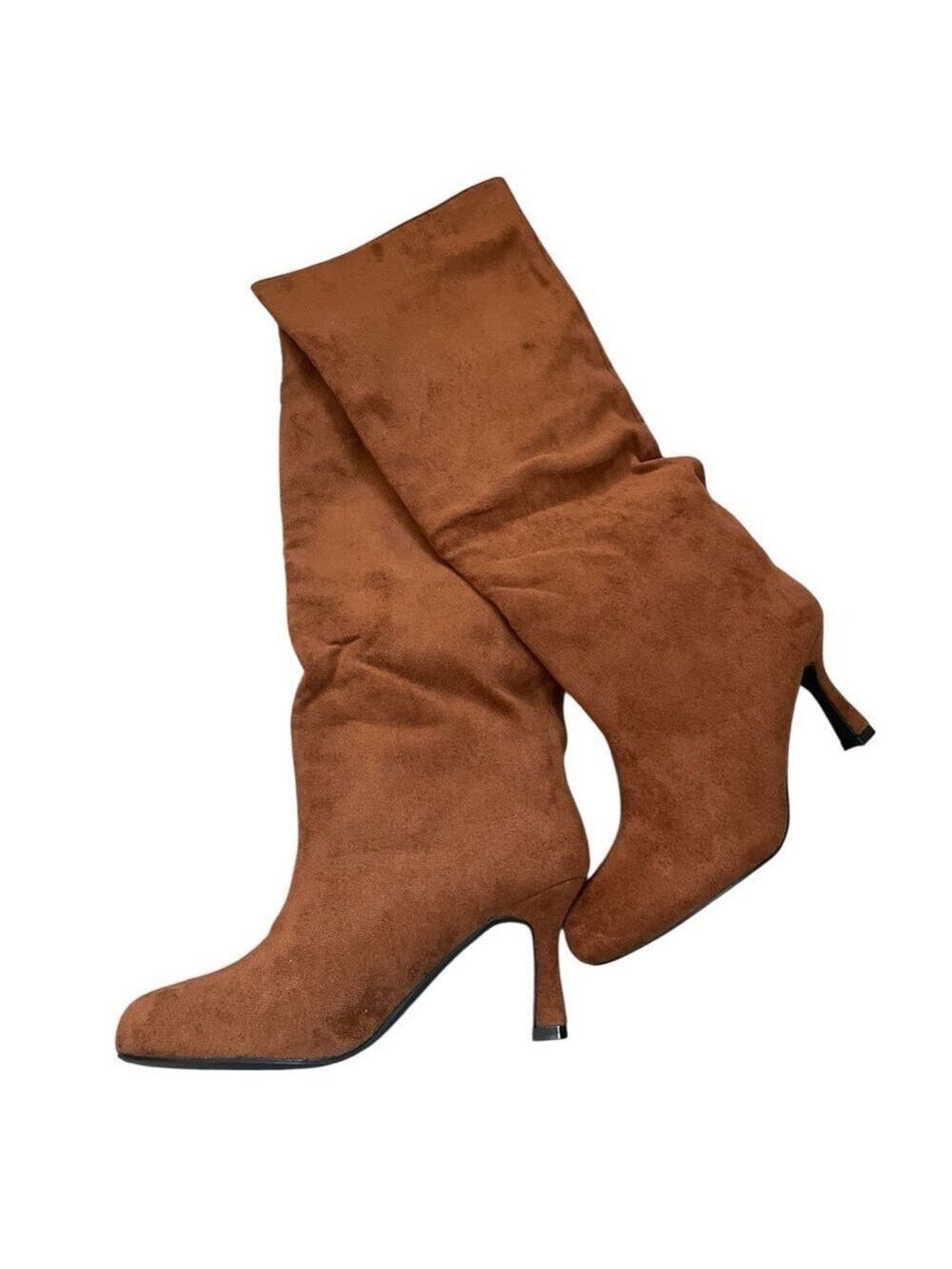 Athlefit Brown Suede Knee High Boots Women's Size 7.5 Wide Calf - Picture 3 of 11